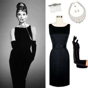 Trashy Diva Audrey wiggle dress in black cotton